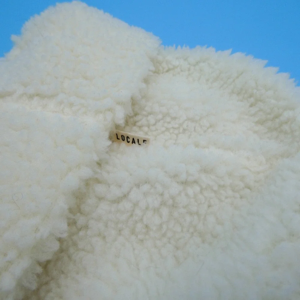 Locale Beanie Unisex One Size Leavenworth‎ Washington Sherpa Fleece Cream White